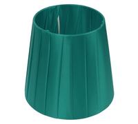 Hemobllo Emerald Green Clip-On Lampshade 15cm, Pleated Fabric Light Cover for Bedside & Table Lamps, Dark Green Small Lamp Shade with Bulb Clip