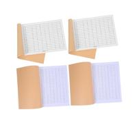 Hemobllo Expense Tracking Book Accounts Ledger Notebook, 4Pcs White Paper Blank Grid Ledger for Small Business Bookkeeping in Warehouse