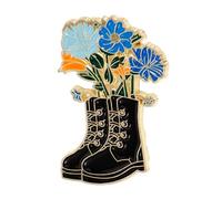 Hemobllo Fashion Black Boot and Daisy Flower Brooch Pin for Women Unique Metal Lapel Badge for Clothes Bags Scarves Lightweight Accessory Gift