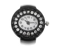 Hemobllo Fashion Ring Watch and Glass Material Quartz Movement with Shiny Diamond Design Easy to Wear and Convenient to Look the Time for Women Suitable for Most Occasions