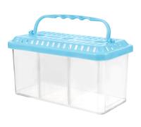 Hemobllo Fish Breeding Box with Removable Dividers, Portable 3-compartment Small Fish Tank Incubation Box for Shrimp and Betta Isolation in Aquariums