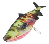 Hemobllo Fish Shaped Pencil Case with Zipper, Cute Large Salmon Design Pencil Pouch for Students, Multifunctional Pen Bag and Makeup Brush Organizer for Classroom and Travel