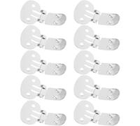 Hemobllo Flat Blank Shoe Clips with 32mm X 20mm Size Stainless Steel 10pcs Sturdy for DIY Crafts and Decorating Shoes