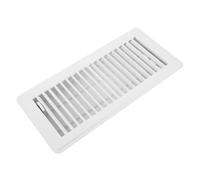Hemobllo Floor Register 4X10, White Solid Metal Air Vent Cover for Home HVAC System, Walkable Floor Grate Suitable for High Traffic Areas
