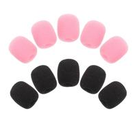Hemobllo Foam Microphone Windscreens Mic Protection and Sound Absorption Covers for Headset Mics 30pcs Pink and Black for Public Speaking and Conferences