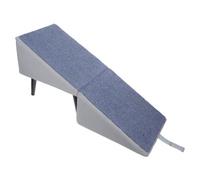 Hemobllo Foldable Dog Ramp and Ottoman, 2-in-1 Pet Stairs with Decorative Furniture Style, Cotton and Wood, for Senior Dogs and Injured Cats, for Sofa Use in Modern Interiors