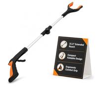 Hemobllo Foldable Grabber Litter Picker 31.50 in Trash Pickup Tool Reacher Grabber with Ergonomic Handle for Home Garden Lawn and Hard-to-Reach Areas