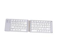 Hemobllo Foldable Wireless Keyboard Compact Keyboard for Tablets and Smartphones Portable Design for Easy Carrying Compatible and Rechargeable Usb White