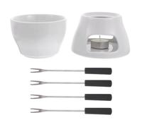 Hemobllo Fondue Pot Chocolate Melting Pot, 400ml Ceramic, Candle Heated, Easy to Clean, for Melting Wax, Tapas and Broth