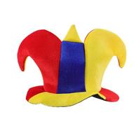 Hemobllo Funny Clown Hat Carnival Clown Headpiece, Rainbow Circus Costume Accessory for Halloween, Masquerade, Christmas, Teens Adults