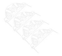 Hemobllo Garden Fence Panels Versatile Size 4pcs for Flower Beds White Decorative Butterfly Border and Lawn Edging for Outdoor Gardens and Landscaping