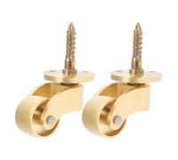 Hemobllo General-purpose Casters and Silent Bearings Brass 2pcs with 360 Degree Rotation Heavy Duty Wheels Suitable for Bins and Workbench Use