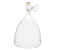 Hemobllo Glass Angel Cover Decorative Glass Cloche Dome with Dustproof Bell Jar Design Preserved Flower Display Case for Valentine Feeling Home Décor and DIY Micro Landscape Display