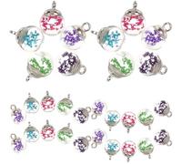 Hemobllo Glass Ball Charms Necklace Making 100pcs with Hanging Ring Assorted Colour Earrings Bracelet Glass Pendants for DIY Crafting Suitable for Jewellery and Keychain Accessories
