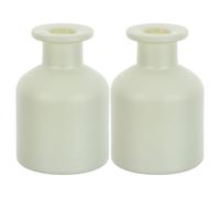 Hemobllo Glass Diffuser Bottles 2 Pcs Empty Reed Diffuser Jars for DIY Scent Crafting, 150Ml Matte Green Glass, Suitable for Bedroom and Living Room