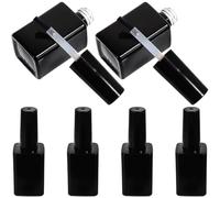 Hemobllo Glass Fingernail Polish Bottles with Brush 6pcs 15ml Small Refillable Nail Polish Bottles for Travel and DIY Nail Art Set