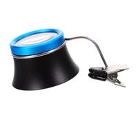 Hemobllo Glass Magnifier Clip with 5x and 10x High-definition Lens, Adjustable Angle and Spring-equipped Clip for Jewelry Processing and Handicraft Making