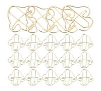 Hemobllo Gold Mushroom Paper Clips 20Pcs Multi-Purpose Decorative Clips for Document Fixing and Desk Organisation