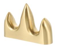 Hemobllo Golden 1 Brass Mountain Shape Pen Pillow Pen Rack for Calligraphy Anti-skid Design Retro Stylish Desktop Decoration for Office and Schoolroom