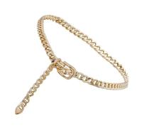 Hemobllo Golden Aluminum Jeans Chain for Women Punk Style Rust Resistant Waist Chain Belt for Travel and Dates