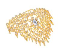 Hemobllo Golden Crown Hair Comb for Women in Thai Style Alloy Material Comfortable Long-term Wear Ethnic Princess Hair Accessories for Daily Use and Travel Photoshoots