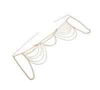 Hemobllo Golden for Festive Chain for Body Jewelry Aluminum Lightweight Featuring Multi-layer Clavicle Tassel Design, Resisting Fading Celebrations Women and Daily Wear