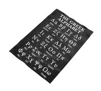 Hemobllo Gr lphabet Canvas Poster for Classroom and Library, Black Educational Wall Art Supporting Study Activities and Encouraging Learning, Vintage Style Gr lphabet Chart