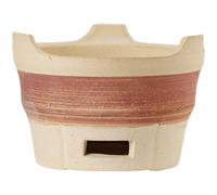 Hemobllo Grill, Charcoal Portable Clay Barbecue Stove Lightweight Natural Simple Modelling Style for Outdoor Cooking and Garden Use Suitable for Meat and Seafood Bbq Activities