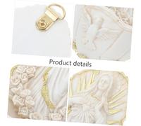 Hemobllo Guadalupe Holy Water Font Wall Hanging for Home and Church Entrance Elegant Religious Decor for First Communion and Prayer Sacred Catholic Vessel for Holy Water Display