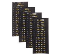 Hemobllo Guitar Fretboard Stickers 4Pcs for Beginner Practice Easy Peel Remove Note Decals Suitable for Electric and Acoustic Guitar Chord and Scale Learning