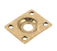 Hemobllo Guitar Output Jack Plate High-quality Stainless Steel Golden, Vintage Engraved Classic Retro Style, Resistant to Corrosion and Minimizes Interference, Suitable