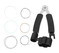 Hemobllo Guitar Strings Changing Kit Multipurpose Tool Stainless Steel Nylon Plastic String Winder Cutter Pull Pins Wind Pegs for Acoustic Guitars and Mandolins DIY Lovers Random Color