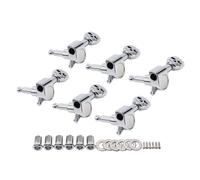 Hemobllo Guitar Tuning Pegs Vintage Style Skull Shape Machine Silver Metal Replacement Parts to Fix Strings for Bass and Electric Guitar