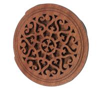 Hemobllo Guitar Wood Sound Hole Cover Acoustic Guitar Feedback Reducer Lightweight Wood Material with Beautiful Hollow Pattern for Noise Reduction and Feedback Control