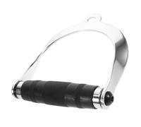 Hemobllo Gym Cable Machine Attachment D-shape Arm Pull Handle with Rubber Coating, Semi-circular Grip for Wrist Strength Training and Cable Workout Equipment Accessories