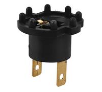 Hemobllo H7 Car Bulb Socket Holder with Copper Pins, Dual-hole Plastic Lamp Base for Vehicle Headlight, Automotive Electrical Replacement Part for Vehicle Lighting