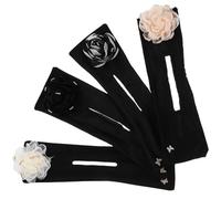 Hemobllo Hair Bun Maker 4Pcs Flower Silk Yarn Steel for Women Decorative Hair Styling Tool for Hiking and Dancing