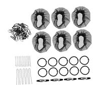 Hemobllo Hair Bun Shaper Set Invisible Hair Nets Elastic Bands Breathable Fabric Material Secure the Bun Dance Competition 6pcs