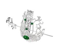 Hemobllo Hair Crown Headdress Hairpin Alloy Silvering Comfortable Versatile Styling Options Classical Aesthetics Noble Design Men in Ancient Costume Photography Coronation Hair Accessories