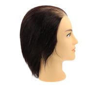 Hemobllo Hair Styling Mannequin Head Male Mannequin Head Pvc Black Hair Density Training Tool for Barber Schools and Barber Shop Beginner
