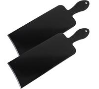 Hemobllo Hairdressing Color Board 2Pcs Plastic Highlighting Tool Large Wide Bangs Mask for Professional Hair Tinting in Salon