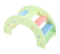 Hemobllo Hamster Climbing Ladder Plastic Bridge for Small Animals Green Rainbow Bridge Hamster Cage Accessory for Gerbil Chinchilla Climbing and Exercise