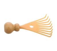 Hemobllo Handheld Bamboo Claw Scalp Massager for Head Stress Relief and Portable Use, Beige Compact Travel Accessory