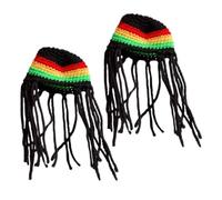 Hemobllo Handmade Braided Polyester Pet Hat Easy to Wear and Breathable 2pcs Halloween Party Costume Hat Maintaining Shape for Cats and Bunny for Social Gatherings