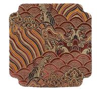 Hemobllo Handmade Brocade Teacup Coaster Fabric Mat Bowl Cushion Anti-scald Pad for Tea Cups, Small Decorative Table Runner Suitable for Home and Tea Ceremony Use