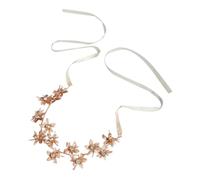 Hemobllo Handmade Metal Flower Wedding Headband for Brides Women Elegant Floral Bridal Headpiece Hairband Chic Boho Party Hairbands Fit for Photoshoots and Festive Occasions