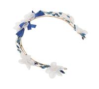 Hemobllo Handmade Soft Clay Bridal Flower Headband Lightweight Wedding Hair Vine with Delicate Leaf Design for Veils Elegant Fairy Hair Accessories for Brides