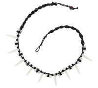 Hemobllo Handwoven Bohemian Wolf Tooth Necklace for Men, Comfortable Plastic Cord, Unique Viking Style Pendant, Cool Outdoors Accessory