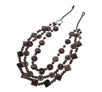 Hemobllo Handwoven Boho Bead Necklace for Women Featuring Retro Coconut Shell and Lightweight Wood Materials, for Summer Beach Outings with Versatile Fit and Stylish Vintage Design