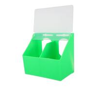 Hemobllo Hanging Box for Pigeon Feeder Station Double Compartments Capacity Bird Feed Dish for Caged Bird Feeder